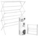 Enhanced Clothes Drying Rack | Foldable Drying Rack Clothing for Laundry | Small Collapsible Portable Dryers for Laundry | Use for Indoor & Outdoor | White 37.5"x29"x12"
