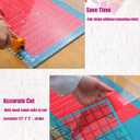 Quilting Ruler- 12.5 * 12.5" Slotted Rulers for Quilting and Sewing Quilt Strip Rulers for Fabric Precise Cutting