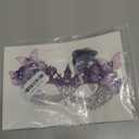 Masquerade Mask for Women, Fit Well Mardi Gras Mask with Adjustable Strap for Masquerade Costume Party (Butterfly-sliver&purple)