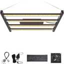 CANAGROW CG2400 LED Grow Light for Indoor Plants 4x4ft Coverage with High Yield Diodes, Sunlike Full Spectrum Dimmable Growing Lamps for Hydroponic Indoor Seeding Veg Bloom Greenhouse (Black)