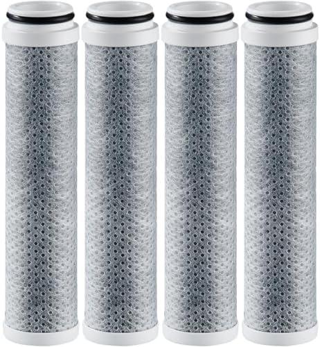 Cobbe 4 Pack Replacement Filters for Handheld Shower Head - Filters Over 99% Of Chlorine - 2.0 Carbon Shower Head Filter System - Water Softener Filters Beads for Hard Water - Reduces Dry Itchy Skin