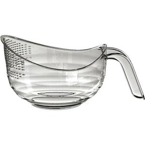 Generic Rice Washing Filter Strainer Pasta Strainer Fruit Vegetable Bowl Drainer for Rice, Clear