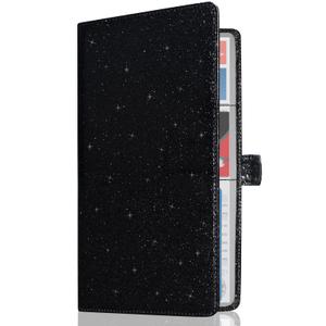 Compact Organizer with Clear and Money Pockets, Pen Holder, Fits Apron Perfectly, Leather Waitress Book
