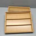 Purawood Kitchen Drawer Organizer, 2 Pack - Expandable Utensil Drawer Organizer for Kitchen, Cutlery Tray & Silverware Organizer, 3-5 Slots - Bamboo Organizer for Utensils & Flatware (Natural)