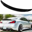 Rear Trunk Spoiler Compatible with 2008-2015 Infiniti G37 Q60 Coupe, Duckbill Spoiler Fits for 08-15 2 Door, High Kick Spoiler Wing Lip (Glossy Black)