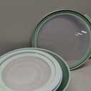 COOK WITH COLOR Nesting Mixing Bowls - 12 Piece Plastic Bowl Set with Lids, Microwave Safe (Mint Ombre)