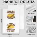 NITAHHHY I'm Into Fitness Fitness Taco in My Mouth Kitchen Towels Set of 2,Quick Dry Microfiber Cloth Dish Towel Drying Hand Towels for Kitchen Gifts for Women Men 16" x 24"