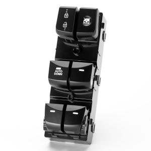 Master Power Window Switch Driver Side for 2014 2015 2016 2017 2018 2019 Hyundai Elantra, Front Left Door Lock Switch Control Button Assembly Replacement 935713X011RY DWS2073 1S16475 (Auto Down)