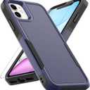 for iPhone 11 Case: Dual Layer Protective Heavy Duty Cell Phone Case Shockproof Rugged Bumper Tough with Screen Protector - 16ft Military Grade Drop Tested for Appple iPhone 11 (6.1 inch), Blue