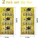 5 x Gradution Party Suppiles Backdrop Decoration 2026, Claas of 2026 Streamer Tinsel Foil Fringe Curtains, Photo Booth Prop Backdrop, Golden Grad Photo Backgrounds