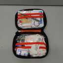 Mini First Aid Kit - 150 Piece Small Waterproof Hard Shell Medical Kit for Home, Car, Travel, Camping, Truck, Hiking, Sports, Office, Vehicle & Outdoor Emergencies- Small First Aid Medical Kit (Red), EXP 2030/09/07