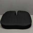 Seat Cushions for Office Chairs - Patented Coccyx Cushion for Tailbone Pain - 21.2" W x 16.5" L Memory Foam Extra Large Seat Cushion, Removable & Machine Washable Cover (Black)