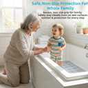 Yanzifly Non-Slip Silicone Bathtub Mat Foldable, Machine Washable, Durable & Eco-Friendly Bath & Shower Mat with Strong Suction Cups, Large Drain Holes, Ideal for Family Use, 14.9 x 27.5in, Grey