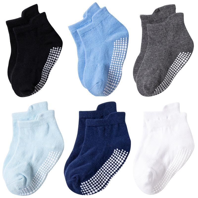 Amazon Kid's Socks For Kids Spring/Summer Baby Socks For Boys Pure Cotton Boat Socks For Kids  3T-5T 6 Pair Assorted