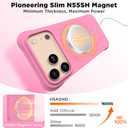 Magnetic for iPhone 17 Pro Case 6.3", Compatible with MagSafe, [Integrated Silicone Camera Control Cover] [Screen Protector], 2X MIL-STD Drop Protection Case for iPhone 17 Pro, Tender Pink