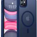 6 x Magnetic for iPhone 11 Phone Case-Compatible with MagSafe-Slim Translucent Matte-Military Grade Drop Protection Phone Case for iPhone 11 6.1",Translucent Blue