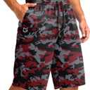G Gradual Men's Athletic Shorts with Pockets 9" / 11" Long Basketball Shorts Lightweight Quick Dry Gym Workout Shorts for Men (Red, XXXL)