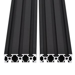 IXGNIJ 2PCS 2060 T Slot Aluminum Extrusion Profile 59'',European Standard Anodized Linear Rail for 3D Printer Parts and CNC DIY 1500mm Black(59inch)