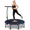 K KENSONE 48" Foldable Rebounder Trampoline for Adults with Bungee, 550 LBS Quiet Indoor Mini Trampoline for Adults Fitness, Gym Workout, Home Exercise