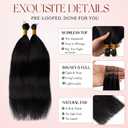 Yaki Human Crochet Hair Pre-Separated Knotless Invisible Real Human Hair Extensions Salon-Level Lightweight Reusable No Tangle Shedding Thick For Boho Braids 50g 20inch