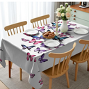 Ambesonne Butterflies Tablecloth, Various Different Butterflies with Wings Feminine Companionship Fun, Dining Room Kitchen Rectangular Table Cover, 60" X 84", Purple Pink