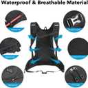 Hydration Backpack 18L with 2L Water Bladder Large Capacity & Lightweight Water Pack Backpack for Hiking,Cycling,Running (Dark blue 18L)