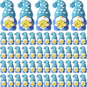 50 Pcs Hanukkah Mini Gnomes Figures Tiny Gnomes Figurines for Hanukkah Decorations Gifts Hexagram Elf Little Statue to Hide and Seek Chanukah Menorah Star Jewish Gifts Tiered Tray Decor