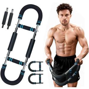 DERACY Twister Arm Trainer, Adjustable 60 - 110 Lbs Resistance Forearm Strengthener, Chest Workout Equipment, Arm Exerciser, Portable Home Gym Fitness Equipment