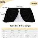 Fanqisi Black Table Cloths Satin Table Cover 50x80 Inches for Baby Shower Wedding Boys Birthday Party Table Decoration