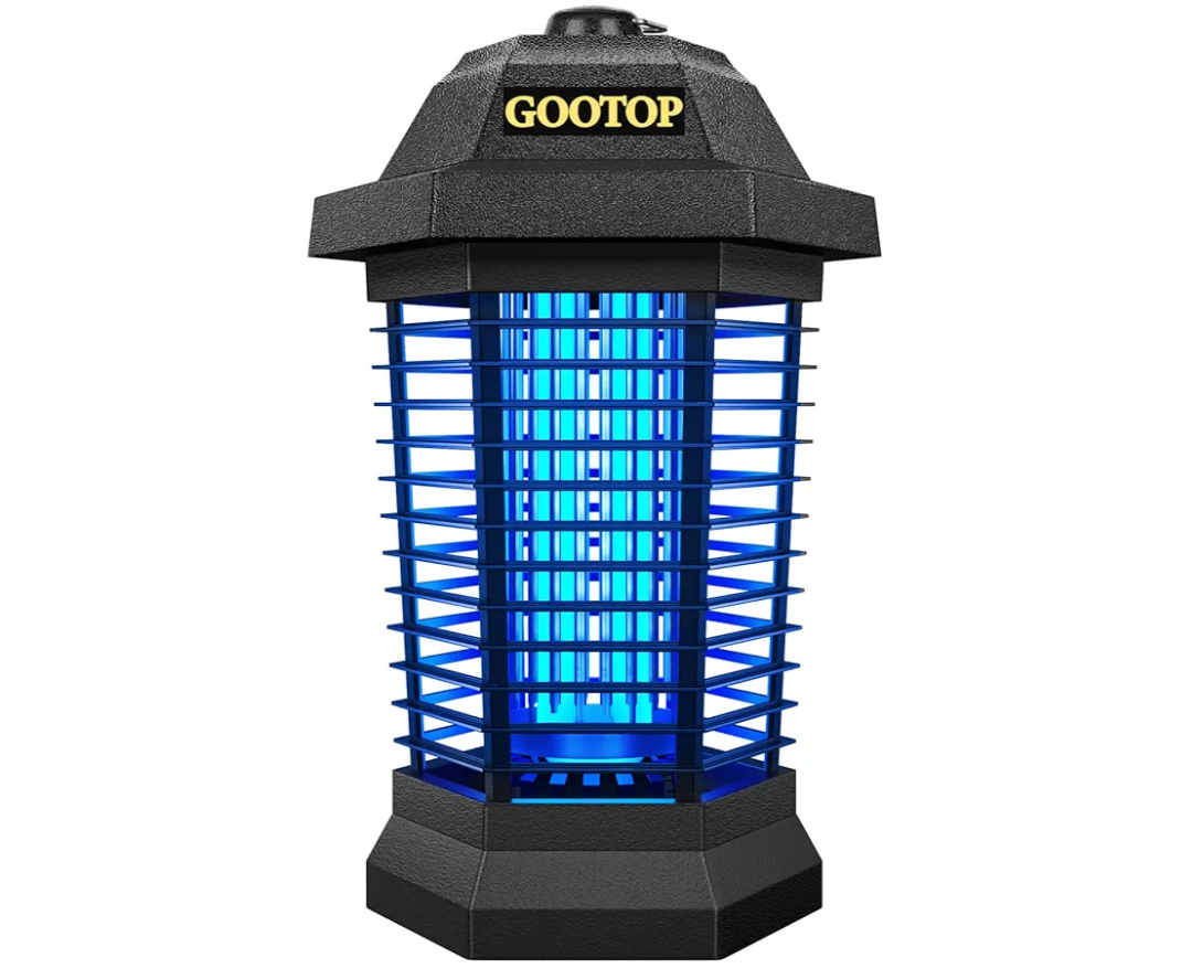 GOOTOP Bug Zapper Outdoor, Mosquito Zapper, Electric Fly Zapper, Mosquito Killer, Fly Traps, 3 Prong Plug, Flying Insects Zapper Indoor Outdoor 90-130V, 4200V, ABS Plastic Outer (Black)