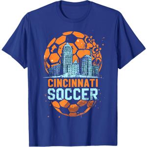 Cincinnati Soccer City Skyline Cool Cincy 513 T-Shirt