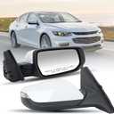 Passenger Side View Mirror Compatible with 2016 2017 2018 2019 2020 2021 2022 Malibu LT Hybrid,Mirrors With Heated Turn Signal,7-Pins OE-GM1321539(White)