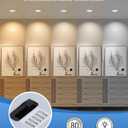 POPANU Recessed Lighting 4 inch Gimbal 9W 5CCT Swivel Ceiling Eyeball Spotlight 4inch Dimmable Recessed Lights, Soffit Indoor Directional Lighting, 90 Tilt and 360 Rotation White 2 Pack