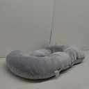 Momcozy Pregnancy Pillows for Sleeping, U Shaped Full Body Maternity Pillow with Removable Cover - Support for Back, Legs, Belly, HIPS for Pregnant Women, 57 Inch Pregnancy Pillow for Women, Grey