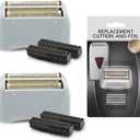 2 Pack Pro Shaver Replacement Foil and Cutters Compatible with Andis Foil TS-1 TS-2, ProFoil Lithium Foil Shaver, Replacement Blades and Foil