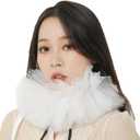 Renaissance Ruffle Collar Victorian Neck Costume Cosplay Props (White)