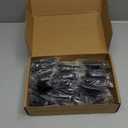 Ravinte 30 Pack 15 Pairs 1/2" Overlay Cabinet Door Hinges Kitchen Black Semi-Concealed Hinges Face Mount Self-Closing Cabinet Hardware with Bumpers & Screwdriver