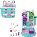 Polly Pocket x Gabbys Dollhouse Compact, Micro Dolls and Playset, 9 Themed Accessories, Pandy Paws, Cakey, & Mercat Pet Friends