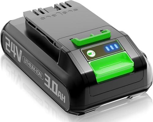 POWITEC 24V 3000mAh Replacement Battery for Greenworks 24V Battery 29842 29852 Compatible with Greenworks 24V Cordless Power Tools