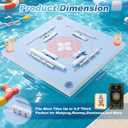 Floating Mahjong Table for Pool, EVA Waterproof Foam Game Tray for Mahjong Cards Dominoes, Pool Float Table for Adults, Floating Game Table for Pool Hot Tub Lake Beach (Blue, Large)