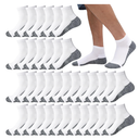 20 Pairs Quarter Ankle Socks for Men Athletic Running Cotton Active Socks for Performance Training Sporting (US, Alpha, One Size, 20pairs, C-white)