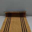 Welcome Doormats, Natural Coco Coir Mats with Non-Slip PVC Backing, Indoor Outdoor Mats for Home & Office, Floor Mats for Door Decor, Plain Entry Mat with Stripes, Beige & Black, 30"x17" (Lines Print)