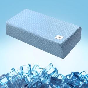 HARBOREST Cooling Cube Pillow - Side Sleeper Pillow for Neck and Shoulder Pain, Memory Foam Pillow Cube Pro with Adjustable Firmness,24"x12"x6", Blue