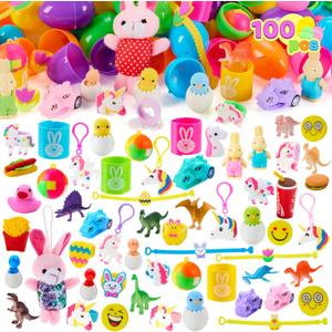 100 Piece Easter Egg Hunt Kit 100 Eggs & Various Party Favors