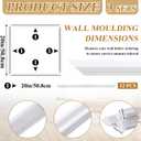Colingmill 3 Set Accent Peel and Stick Wall Molding Kit Premade Wainscoting Panels Wall Molding Panel White Pre Cut Trim for Walls Picture Frame Decor for Home Decoration(20 x 20 Inch)