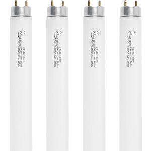 18 Inch F15T8/CW Fluorescent Light Bulbs, Cool White 4100K, T8 15 Watts Fluorescent Bulb Replacement Tube for Counter and Cabinet Fixture, G13 Base - 4 Pack