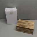 Meangood Jewelry Box Organizer for Women, 2 Layer Large Jewelry Storage Case, Rustic Wooden Jewelry Box with Mirror & Ring Tray for Necklace Earring Bracelets Rings, Vintage Style (Torched Wood)