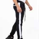 Men's Athletic Sweatpants Workout Tapered Joggers Running Gym Pants with Pockets (Black, M)