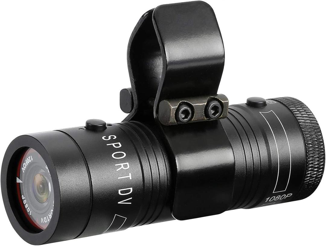 Shotgun Camera,1080P Full HD Sports Action Video Camera for Clay Shooting and Hunting Helmet Cam Body Mounted Cameras Hunting Action Camera Under Scope Rail Mount Airsoft Gun Cam (HW-X38(32GB TF card+Lightweight+1*Battery))