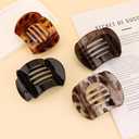 Canitor Flat Hair Clips for Women Flat Claw Clips for Thin Hair Acrylic French Clips Hair Accessories Gifts for Women Duckbill Duck Billed Alligator Barrette Hair Clips